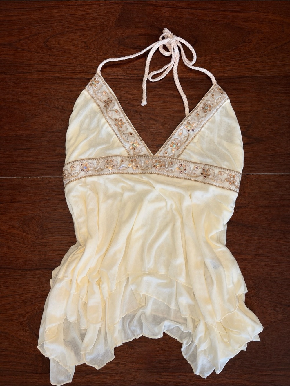 Cream Summer Babydoll Top